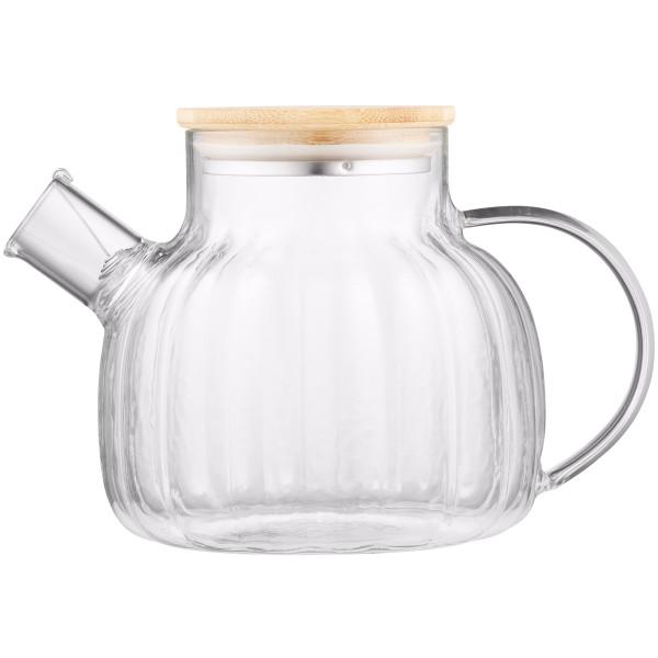 Заварник ARDESTO Iceberg 1000мл, боросилікатне скло, бамбук, прозорий