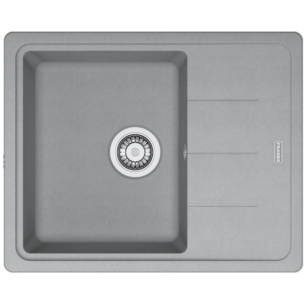 Мийка кухонна Franke Basis, фраграніт, прямокутник, з крилом, 620х500х200мм, чаша - 1, накладна, BFG 611-62, сірий камінь