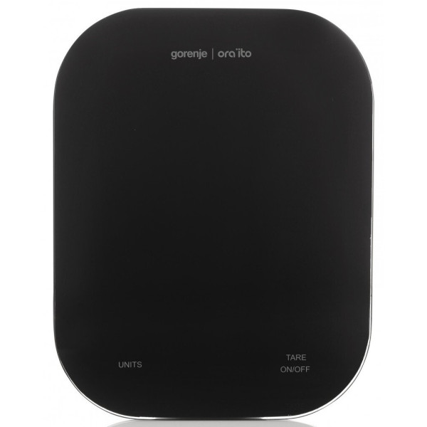 Ваги Gorenje кухонні, 10кг, AAAx3 в комплекті, скло, чорний