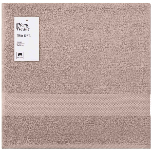 Рушник махровий ARDESTO Essence 70х140см, 100% бавовна, бежевий