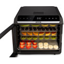 Сушарка для продуктів Gorenje 580Вт, піддонів - 6x1.5см, діаметр - 25см, макс - 75°С, дисплей, пластик+метал, чорний