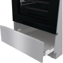 Плита Gorenje комбінована, 70л, 50x60см, дисплей, IconLed, газ на склі, чавун, нерж