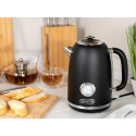 Електрочайник ARDESTO Vintage Dream 1.8л, Strix, метал, чорний матовий