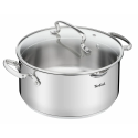 Каструля Tefal DUETTO+, 2.9л, з кришкою, нержавіюча сталь, скло