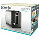 Тостер Gorenje, 950Вт, функц. розморожування, автовідключення, пластик + металл, чорний