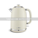 Електрочайник ARDESTO 1.8л, Strix, метал, бежевий глянцевий