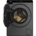 Пральна машина Haier фронтальна, 5кг, 1200, A, 42.3см, дисплей, інвертор, люк чорний, Wi-Fi, висота 70см, cріблястий