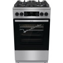 Плита Gorenje комбінована, 70л, 50x60см, дисплей, IconLed, газ на склі, чавун, нерж