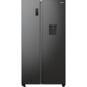 Холодильник SBS Gorenje, 179х67х92см, 2 двері, 353(191)л, А++, NF+, Інв., Зона св-ті, диспенсер, генератор льоду, Зовн. Диспл, чорний