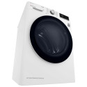 Сушильна машина LG тепловий насос, 9кг, A++, 69см, дисплей, автоматичне очищення конденсатора, білий