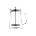 Френч-прес ARDESTO Black Mars з подвійними стінками 650мл, боросилікатне скло, нержавіюча сталь, прозорий
