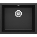 Мийка кухонна Deante Corda, граніт, прямокутник, без крила, 540х440х200мм, чаша - 1, накладна, металічний графіт