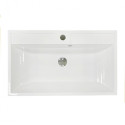 Раковина, умивальник Adamant STRENG NEW, штучний камінь, прямокут., з отвором для змішувача, з отвором для переливу, 590x410x123мм, накладний, білий