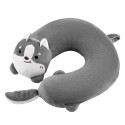 Подушка для шиї ARDESTO Travel Grey Cat 28х28см, поліуретанова піна, сірий