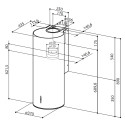 Витяжка Faber купольна, 37см, 1136м.куб/год, Cylindra Plus Bk Matt A37, чорний матовий