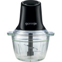 Подрібнювач Gorenje, 500Вт, чаша-1000мл, скло, чорний