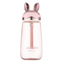 Пляшка для води ARDESTO Bunny 600мл, пластик, рожевий