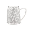 Чашка ARDESTO Lamberto, 360мл, порцеляна, біло-сірий