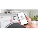 Пральна машина LG фронтальна, 10кг, 1400, A, 57см, дисплей, пара, інвертор, білий