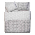 КПБ 1,5сп ARDESTO Gloria, підковдра 160х220см, простирадло 160х220см, наволочки (2) 50х70см, 100% бавовна, сатин, геометрія, сірий