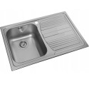 Мийка кухонна Franke Logica, нерж.сталь, прямокутник, з крилом, 790х500х195мм, чаша - 1, накладна, line LLX 611-79 , нерж поліров.