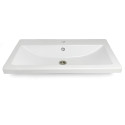 Раковина, умивальник Adamant CERS, штучний камінь, прямокут., з отвором для змішувача, з отвором для переливу, 795x450x158мм, накладний, білий