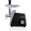 М'ясорубка Gorenje, 1600Вт, 2,2кг/хв, 2 решітки, пластик+метал, чорний