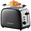 Тостер Russell Hobbs Colours Plus 1600Вт, підігрів, розморожування, метал., чорний