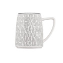 Чашка ARDESTO Lamberto, 360мл, порцеляна, біло-сірий