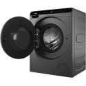 Пральна машина Haier фронтальна, 5кг, 1200, A, 42.3см, дисплей, інвертор, люк чорний, Wi-Fi, висота 70см, cріблястий