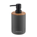 Набір для ванної кімнати ARDESTO Minimalism 360мл, 3 предмети, поліпропілен, бамбук, сірий темний