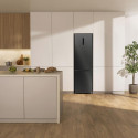 Холодильник з нижн. мороз. камерою Gorenje, 203х66х60см, 2 двері, 257(121)л, А+, Total NF, Зона св-ті, Інвертор, Зовн. Дисп, Wi-Fi, Чорний