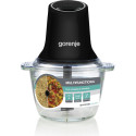 Подрібнювач Gorenje, 500Вт, чаша-1000мл, скло, чорний