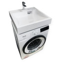 Раковина, умивальник Adamant WASHER NEW, штучний камінь, прямокут., з отвором для змішувача, без переливу, 595х595х115мм, накладний, білий