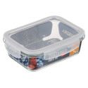 Контейнер для зберігання харчових продуктів ARDESTO Gemini 1.06л, боросилікатне скло, пластик, прямокутний, прозорий