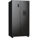 Холодильник SBS Gorenje, 179х67х92см, 2 двері, 353(191)л, А++, NF+, Інв., Зона св-ті, диспенсер, генератор льоду, Зовн. Диспл, чорний