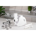 М'ясорубка ARDESTO, 1900Вт, 1.8кг/хв, 3 решітки, насадка для ковбас, кеббе, 4 терки, пластик, білий