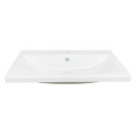 Раковина, умивальник Adamant CERS, штучний камінь, прямокут., з отвором для змішувача, з отвором для переливу, 795x450x158мм, накладний, білий