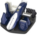 Набір для стрижки Remington All in one kit, для бороди, вусів, голови і тіла, мережа+акум., насадок-11, титан.напил., синьо-сріблястий