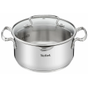 Каструля Tefal DUETTO+, 2.9л, з кришкою, нержавіюча сталь, скло