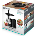 М'ясорубка Gorenje, 1800Вт, 2.1кг/хв, 2 решітки, насадка для ковбас, пластик/метал, чорний