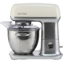 Кухонна машина Gorenje 1000Вт, чаша-метал, корпус-метал, насадок-4, сріблясто-бежевий