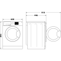 Пральна машина Indesit фронтальна, 6кг, 1000, A+++, 44.6см, дисплей, пара, інвертор, білий