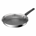 Сковорода Tefal Emotion+ Power, 24см, з кришкою, нержавіюча сталь, серцевина-алюміній, хромована сталь, бакеліт, скло