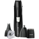 Тример Remington Pilot all in one kit, для бороди, вусів, носа та тіла, ААх2, насадок-4, сталь, чорний