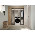 Прально-сушильна машина Haier фронтальна, 8(5)кг, 1400, A, 46.2см, дисплей, пара, інвертор, люк чорний, білий