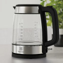 Електрочайник Electrolux 1.7л, Strix, скло, сріблясто-чорний