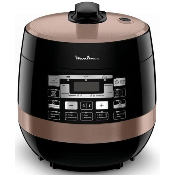 Мультиварка-скороварка Moulinex Quickchef, 1000Вт, чаша-5л, сенсорне керув., пластик, чорний