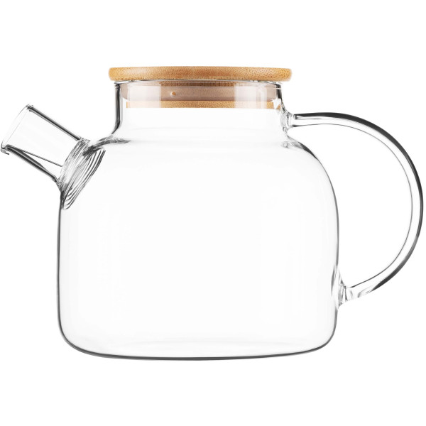 Заварник ARDESTO Gemini 1200мл, боросилікатне скло, бамбук, прозорий