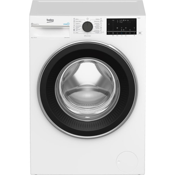 Пральна машина Beko фронтальна, 9кг, 1400, A+++, 55см, дисплей, SMART, пара, інв., білий